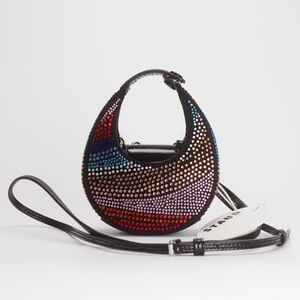 STAUD Micro Moon Crystal Rhinestone Bag - Multicolor, NWT